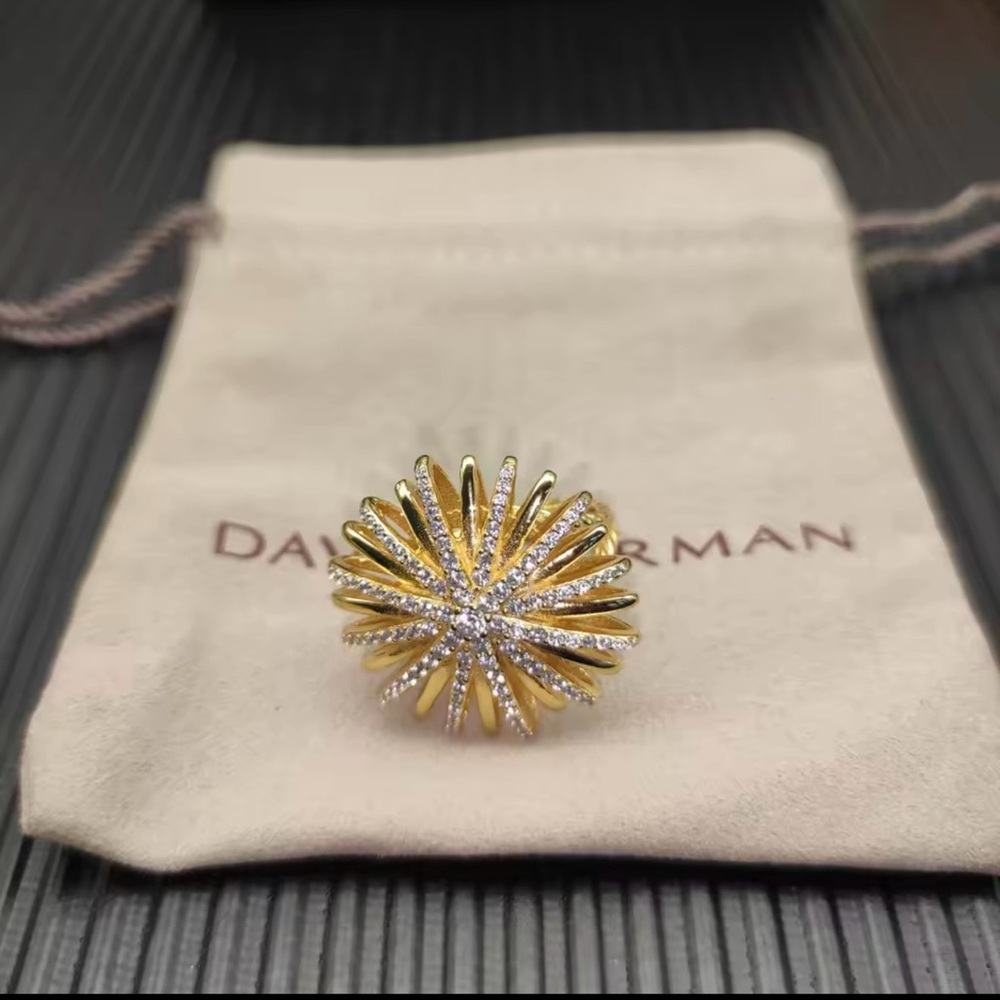 Gold and Silver Starburst Ring